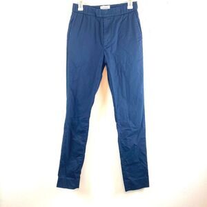 L'Estrange London The 24 Hour Trouser Slim-Fit Chino Pants Men size XS Navy Blue
